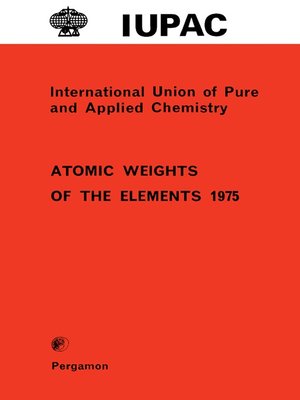 cover image of Atomic Weights of the Elements 1975